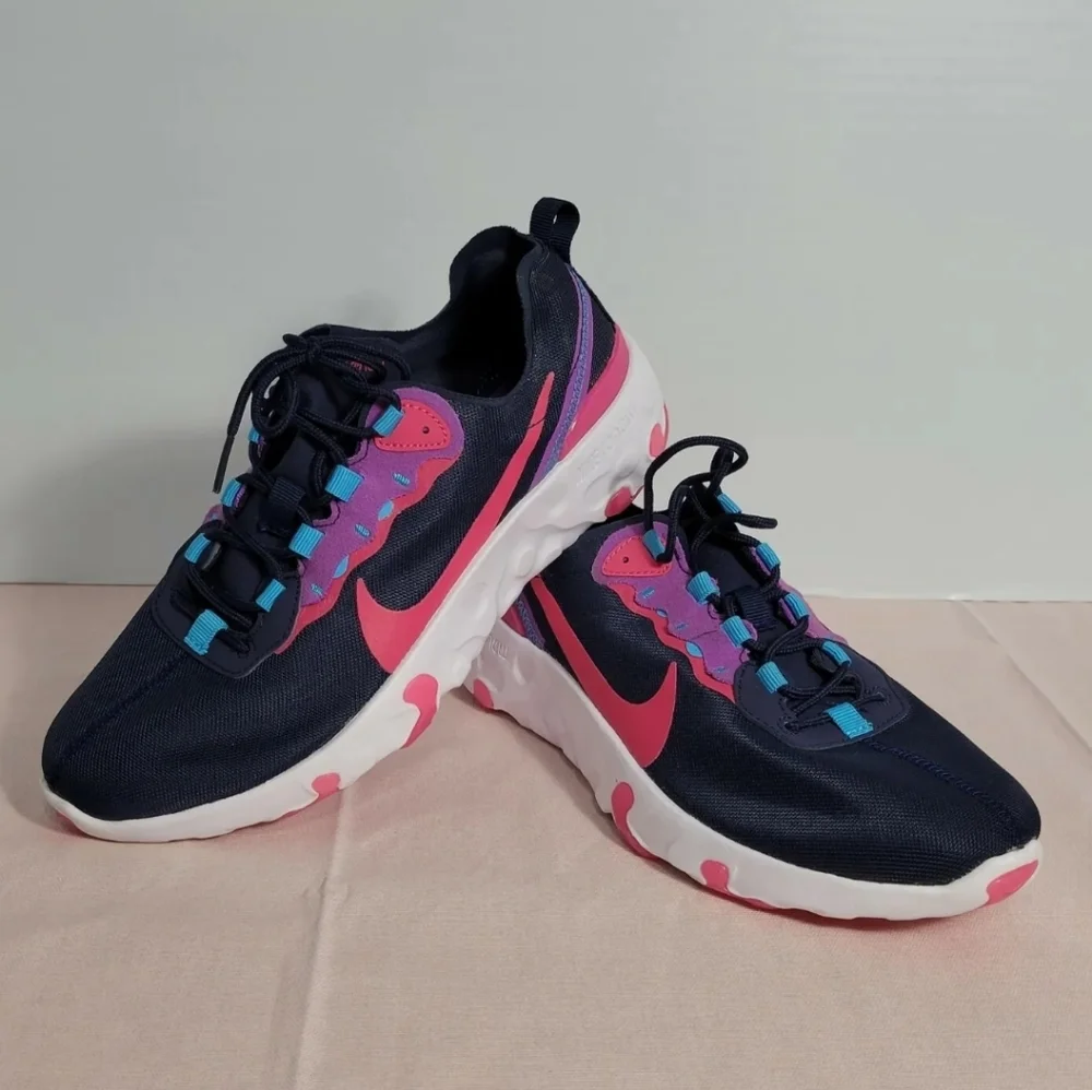 Nike renew element 55 BG Blue running sneakers CK4081-401 Women's Size 7Y